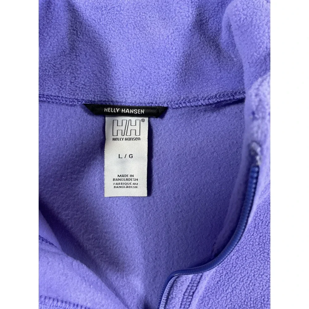 Helly Hansen Womens Polartec Quarter Zip Fleece Pullover Purple Size L 2248